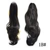 22" Ponytail Extension Claw For Women Clip In Synthetic Hairpieces Long Curly Wavy Pony Tail Extension Claw Jaw Clip Hair Extension (#1B Off Black)