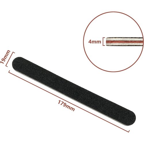 Professionelle Nail File 10 PCS Professional Double Sided 100/180 Grit Nail Files Emery Board Black Manicure Pedicure Tool and Nail Buffering Files