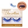 iENVY False Eyelashes Real Mink Color Couture Full Colored Lashes Maximum Fluffiness and Volume Fake Eyelashes (Blue)