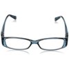 Foster Grant Women's Posh Rectangular Reading Glasses, Blue/Transparent, 52 mm, 1.50