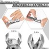 Vepkuso Nail Clippers for Seniors, Wide Jaw Fingernail Clippers and Angled Head Toenail Clippers for Thick Nail, Stainless Steel Professional Nail Cutter with File for Men, Women&Pregnant，Sliver