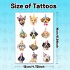 16 Sheets 192PCS Dog Temporary Tattoos Stickers, Dog Puppy Themed Party Favors Supplies Birthday Party Decorations Gifts for Kids Girls Boys Classroom Rewards