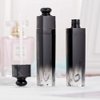 5 Pcs Empty Lip Gloss Tubes Refillable Lip Balm Bottles Vials Containers with Brush Tip Applicator Wand for DIY Lipstick Samples (Black + Transparent)