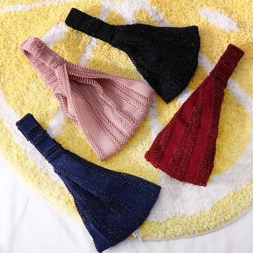 Leadigol Wide Edge Headband Elegant Simple Headdress Headwear Mesh Wash Face Retro Korean Style Hair Band