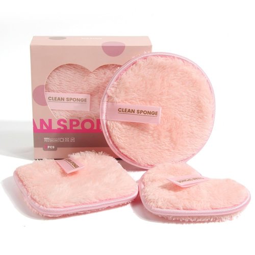 3 Pack Reusable Makeup Remover Pad, Microfiber Washable Beauty Makeup Removing Pads Facial Cleansing Cloths Facial Make Up Removal Wipes