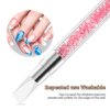 10 Pcs Nail Art Sculpture Pen Dual Tipped Silicone Nail Tools Nail Art Acrylic Pen Silicone Brushes for Resin Nail Art Tools for Design Nail Foil Carving Drawing Effect Shaping Drawing