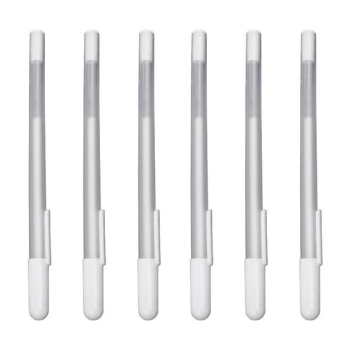 minkissy Microblading Pencil for Eyebrows, 6 Pcs Eyebrow Pen White Microblading Pen Tattoo Markers for Skin Makeup Position Mapping Mark Tools