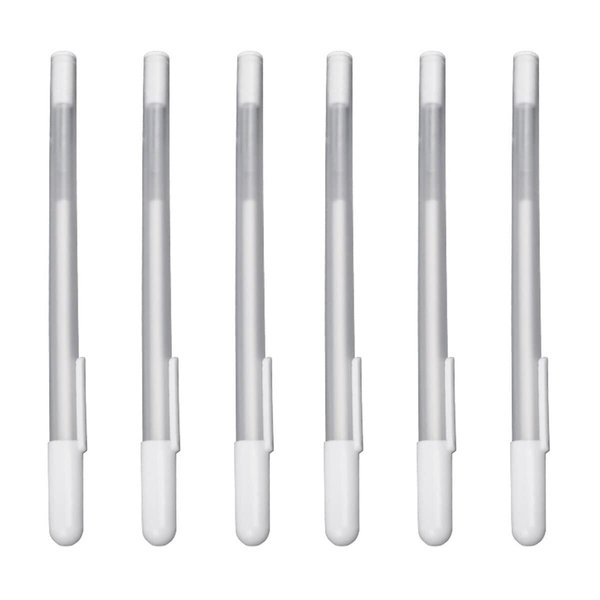 minkissy Microblading Pencil for Eyebrows, 6 Pcs Eyebrow Pen White Microblading Pen Tattoo Markers for Skin Makeup Position Mapping Mark Tools