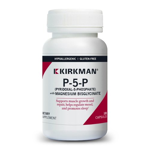 Kirkman – P-5-P (Pyridoxal 5-Phosphate, Vitamin B-6 Metabolite) with Magnesium Bisglycinate - Hypoallergenic