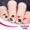 Fall Autumn Nail Vinyl Stencils 4pcs (Umbrellas, Fall, Rain, Leaves) for Nail Art Design