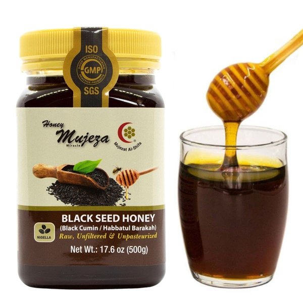 Mujezat Al-Shifa Black Seed Honey (Black Cumin - Nigella Seeds) 500g, 17.6oz