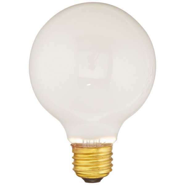 Bulbrite 40G25WH2 40W G25 Globe 120V Medium Base Light Bulb, White