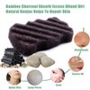 Konjac Body Sponge Set of 4 Bamboo Charcoal Body Facial Sponge Exfoliator Sponge Exfoliating Facial Cleansing for Men Women (4 Pack)