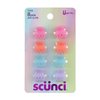 Scunci Mini Hair Jaw Clips, Assorted Colors, 8-Pieces