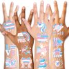 Qpout 96Pcs Transgender Flag Temporary Tattoos Trans Pride Themed Tattoo Stickers with Blue Pink White Pattern for Pride Party Favors LGBTQ Pride Day Equality Parades and Celebrations