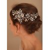 Denifery Bridal Hair Comb Bridal Hair Vine Crystals Bridal Wedding Hairpiece Wedding Hair Vine Pearl Hair Vine with Comb for Women and Girls (Style 5)