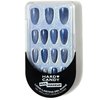 Hard Candy Press On Nails, Reusable with Gel Shine Finish, Dragon Eye, Blue Cat’s Eye Effect, Long Almond Nails with Nail Glue and Travel Case