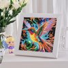 DIYGEMDOT Hummingbird Diamond Painting Kit for Kids with Wooden Frame, 5D Diamond Art Gem Painting for Beginners, Gem Art Crafts and Gifts for Girls and Boys Ages 4-5-6-7-8-9-10-11-12 (7X7 Inches)