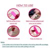 Rose Flower Press on Nails for DIY Manicure 24Pcs Glossy Black Rose Acrylic Medium Coffin False Nails Gel Glue on Nails Black Flower Fake Nails Stick on Nails for Women Girls Rose Flower Design