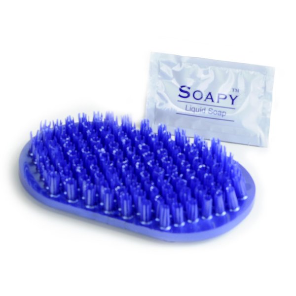 Soapy Toes Travel-Sized Foot Scrubbers and Massagers (Pearl Blue)