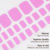 DUKASOU Semi Cured Gel Pedicure Strips, 32 Solid Color Gel Toenail Stickers Full Nail Wraps for Women Girls Kids, Includes Prep Pads, Nail File & Wood Stick(Plum Jam)