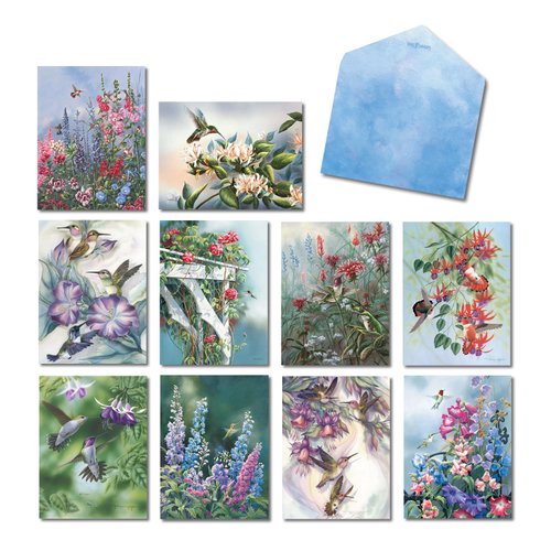 Leanin' Tree, Blank Note Cards - Elegant Stationery with Hummingbird Designs - Perfect for Personalized Messages and Special Occasions (20 Blank Cards, 22 Envelopes)