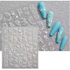 5D Embossed Nail Art Stickers, 3 Engraved Flower Nail Stickers, Summer Nail Art Supplies, self-Adhesive French Pointed Nail Design