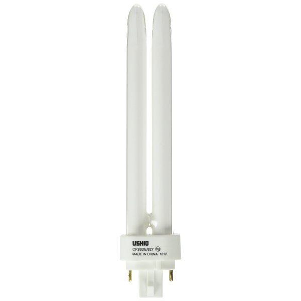 Ushio BC2759 3000059 - CF26DE/827 Double Tube 4 Pin Base Compact Fluorescent Light Bulb