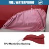 Smiry Waterproof Couch Cushion Covers, Stretch Washable Sofa Cushion Cover, Soft Sofa Slipcover Elastic Non-Slip Furniture Protector for Pets, Kid (1 Pack, Wine Red)