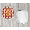 Caroline's Treasures CJ1081-SSCM Letter S Football Maroon and Gold Compact Mirror Decorative Travel Makeup Mirror for Women Girls Gifts Pocket Makeup Mirror Folding Handheld