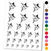 Jumping Marlin Fish Temporary Tattoo Water Resistant Fake Body Art Set Collection - Red (One Sheet)