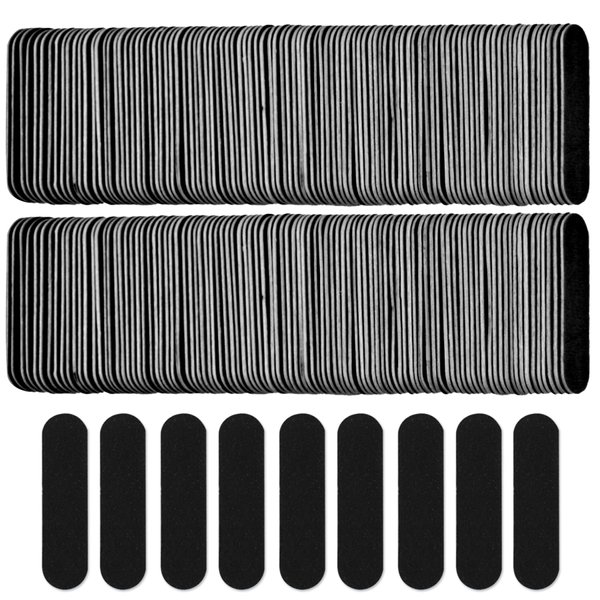 VIOCIWUO 300 Pack Mini Nail File Bulk(180/240 Grit), Disposable Nail Files Double Sided Emery Boards Home or Professional Manicure Tools(Black)