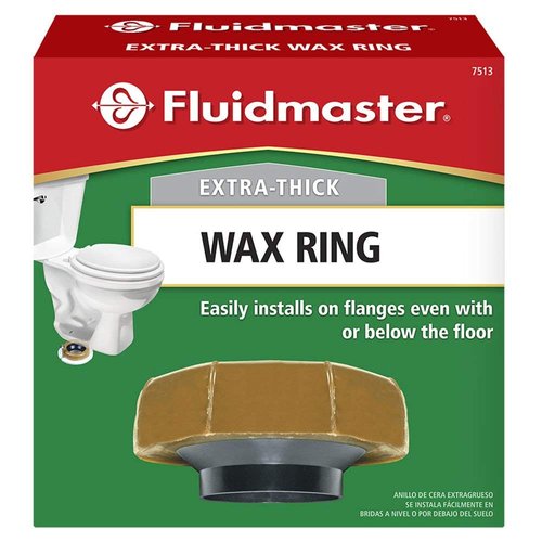 Fluidmaster 7513 Extra Thick Wax Toilet Bowl Gasket with Flange, for 3-Inch and 4-Inch Waste Lines - 3 PACK