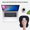 Ergonomic Gaming Mouse Pad with Wrist Support Gel Rest for Laptop at Internet Cafe, Home & Office, Non-Slip Silicone Base Mouse Mat