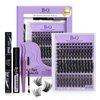 Lash Extension Kit B01+B02+B19 Eyelash Extension Kit B&Q DIY Lash Extension Kit 156 PCS Lash Clusters 8-18mm Cluster Eyelash Extensions Kit with Lash Bond and Seal Lash Applicator Tool (Kit,Andromeda)