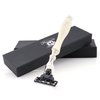 Haryali London Hand Assembled Ivory 3 Edge Stunning Shaving Razor
