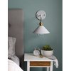 iYoee Wall Sconce Lamps Lighting Fixture with on Off Switch,White Macaron Wall lamp E26 Edison Copper lamp Holder with Frosted Paint Body Bedside lamp Bathroom Vanity Lights