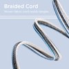 Cordinate USB-C to Lightning Cable, 6 Ft, Braided Cord, Fast Charge, Compatible with iPhone 13/12/11/Pro/Pro Max/Mini, iPad Pro, AirPod Pro, Blush/Charcoal, 58650