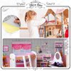 Clabby 12 Pcs Miniature Dollhouse Wallpaper Peel and Stick Cement Tile DIY Self Adhesive Dollhouse Flooring Wallpaper on 1/12 Scale 1/6 Scale for Dollhouse Accessories Decorations