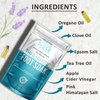 Crystal Flush Foot Soak with Apple Cider Vinegar, Tea Tree Oil and Pink Himalayan Salt – Cleans and Deodorizes – Fight Fungus and Bacteria on Skin surface - 16 oz.