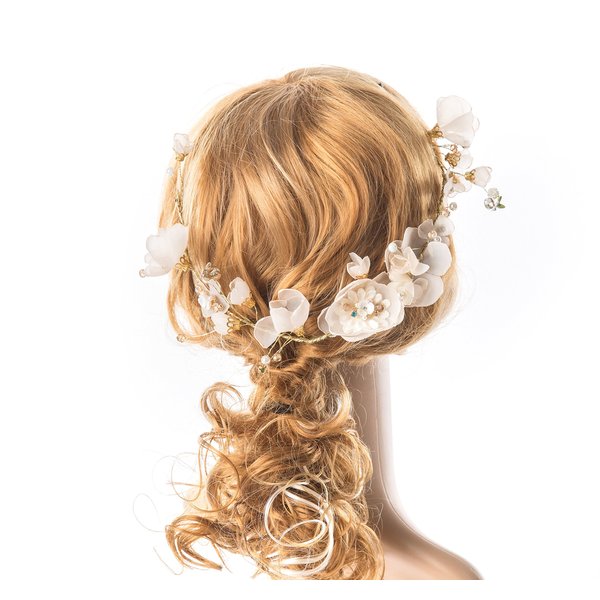 Boho Bridal Back Headpiece Bohemian wedding hair accessory Wedding Tiara, bride and bridesmaid Back Hair Vine