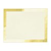Juvale 50 Sheets Gold Foil Award Certificate Paper 8.5 x 11 for Printing - Blank Cardstock for Graduation, Diploma and Achievement (Ivory)