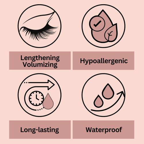 KEMOSHA KemoLash Extreme Mascara Volume and Length – Black Lengthening and Volumizing Mascara – Nourishing Natural Formula – Flake-Proof and Long-Lasting – Voluminous Mascara for Thicker, Longer Lashe