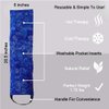 Hot Pockets Neck Warmer Microwave Heating Pad, Heated Neck Wrap with Washable Cover - Heating Pad for Neck, Sore Muscles - Microwavable Heating Pad for Cramps, Heat Wrap - 1 Pack-Blue Flowers