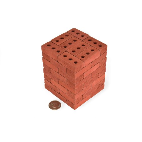 Acacia Grove Mini Red Bricks, 1:6 Scale (64 Pack)