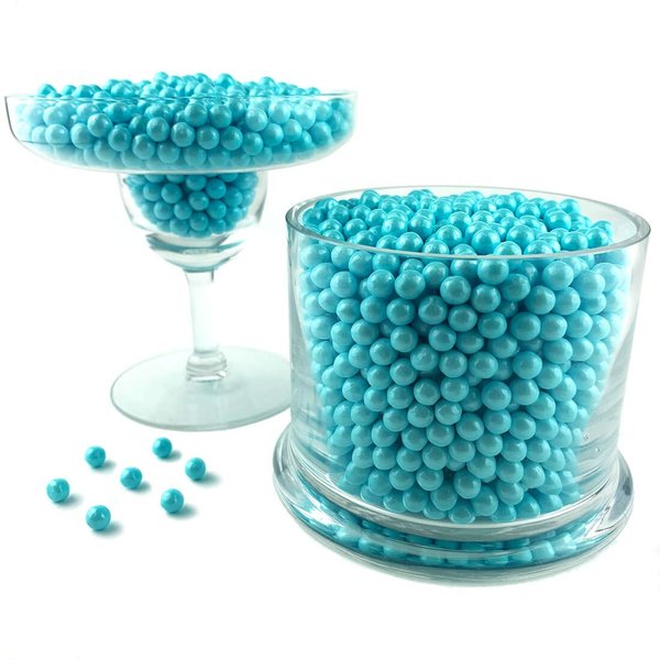 Color It Candy Shimmer Powder Blue Pearls 2 Lb Bag - Perfect For Table Centerpieces, Weddings, Birthdays, Candy Buffets, & Party Favors.