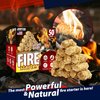 Fire Starters Natural Pine Fire Starters for Campfires Fireplace Grill Wood Pellet Stove Chimney Fire Pit BBQ Smoker W/10 Min Burning Time Waterproof.
