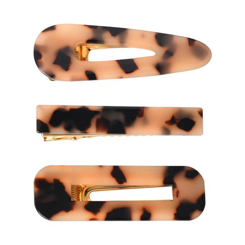 Acetate Hair Clips for Women Classic Resin Acrylic Hair Clips Barrettes Minimalist Vintage Duck Bill Hair Clips Tortoise Shell French Hair Clips Styling Geometric Alligator Clips for Hair 3 PC