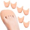 6 Pcs Toe Covers Toe Protectors for Women Silicone Toe Pouches Gel Pads Pointe Shoes Protectors Gel Sock Pads Ballet Dance Toe Caps with Breathable Hole for Ball of Foot Metatarsal(Beige)