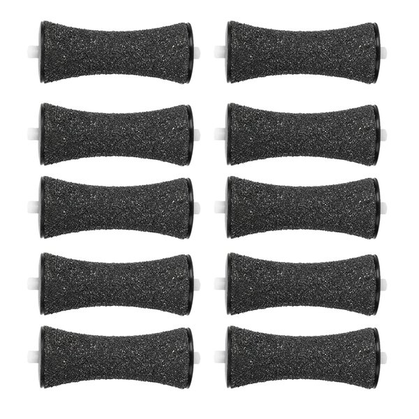 GOMINYUF 10 Pack Replacement Roller for Amope Pedi Foot File, Upgrade Concave Shape Roller for Cracked Heel-Extra Coarse
